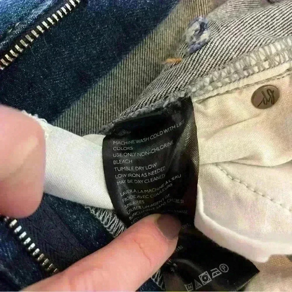 We The Free Size 28 High Rise Skinny Jeans Raw Hem Medium Wash - Picture 9 of 10